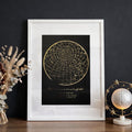 Zvjezdana karta - personalizirani metalik print V1