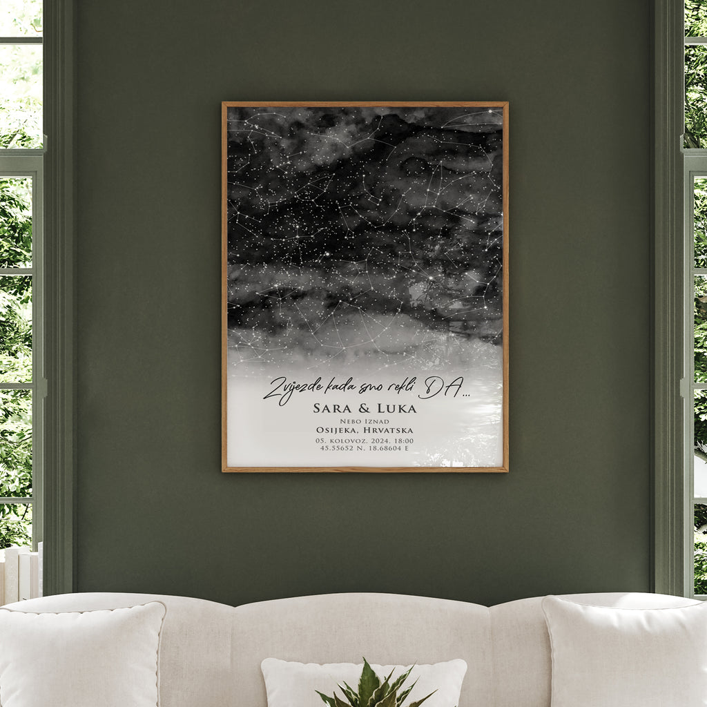 Zvjezdana karta - personalizirani print V5