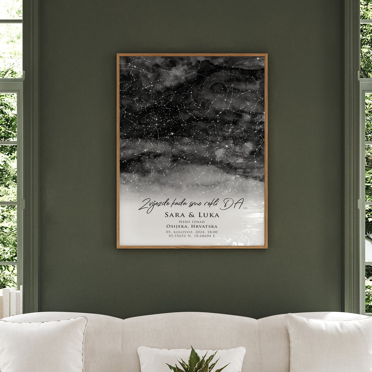 Zvjezdana karta - personalizirani print V5