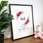 Djecji otisci ruke personalizirani print DI ADORE