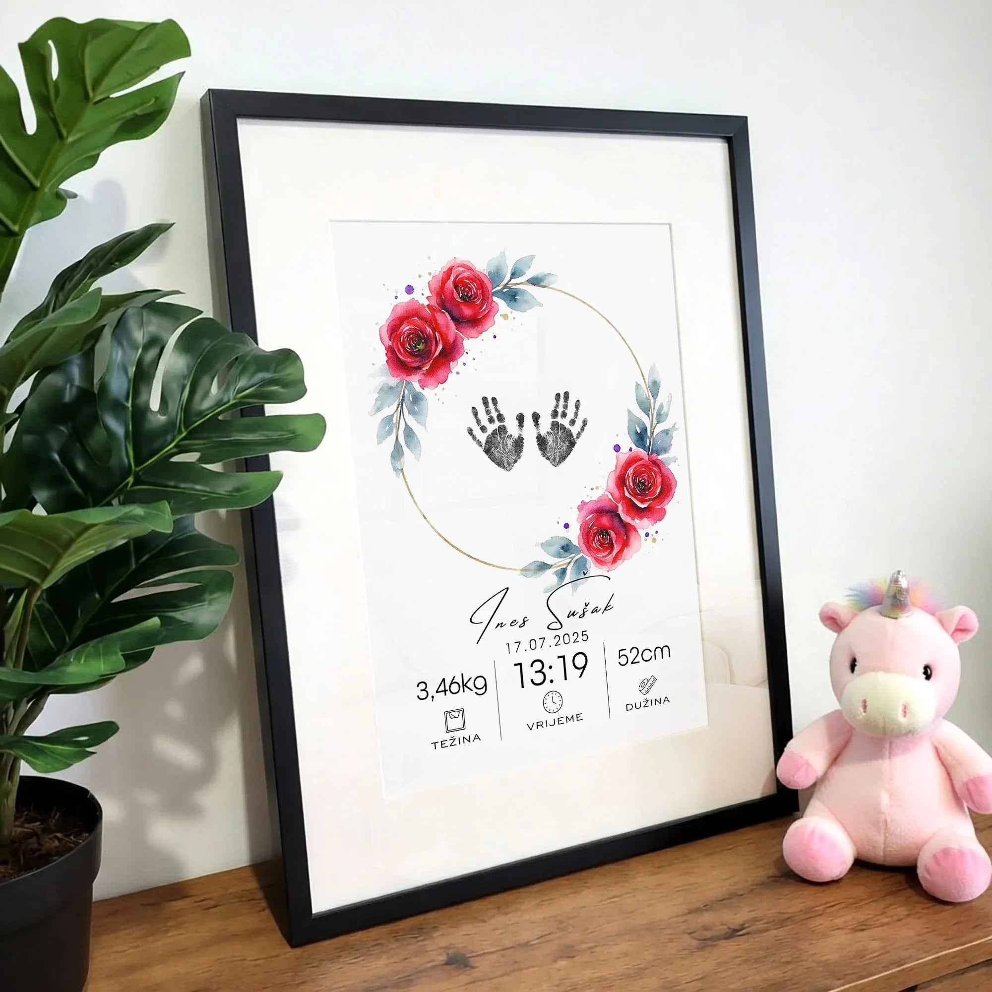 Djecji otisci ruke personalizirani print DI ADORE
