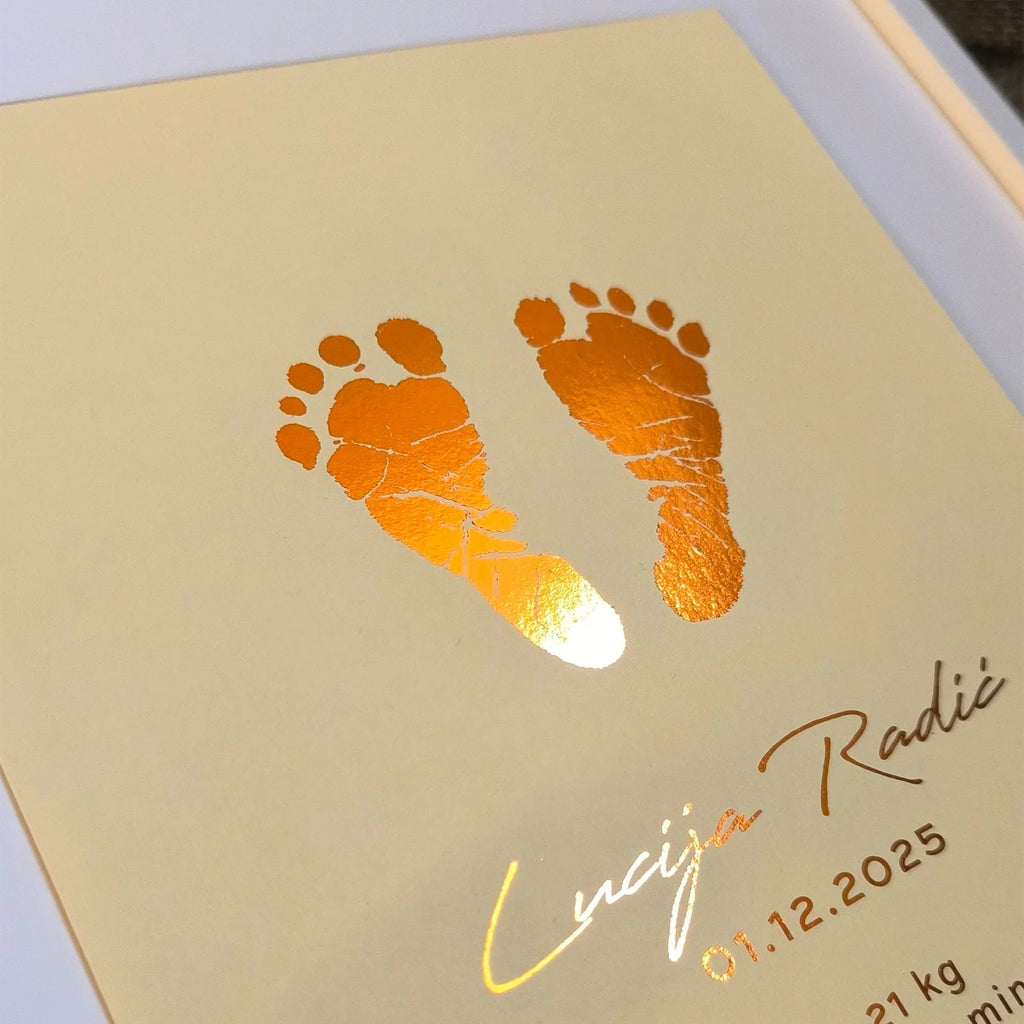 Djecji otisci personalizirani metalik print DI ADORE