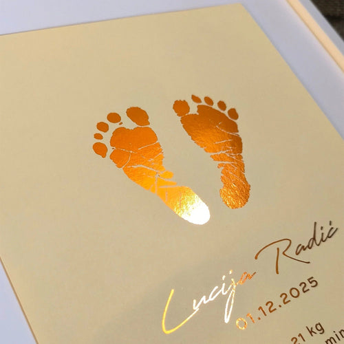 Djecji otisci personalizirani metalik print DI ADORE