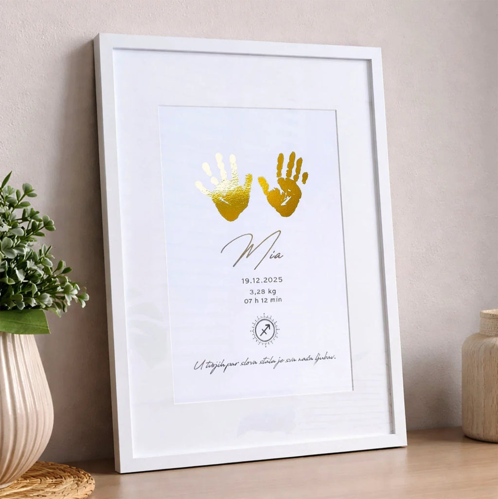 Djecji otisci personalizirani metalic print DI ADORE