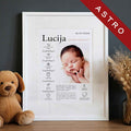 Dječji personalizirani ASTRO portret rođenja DI ADORE