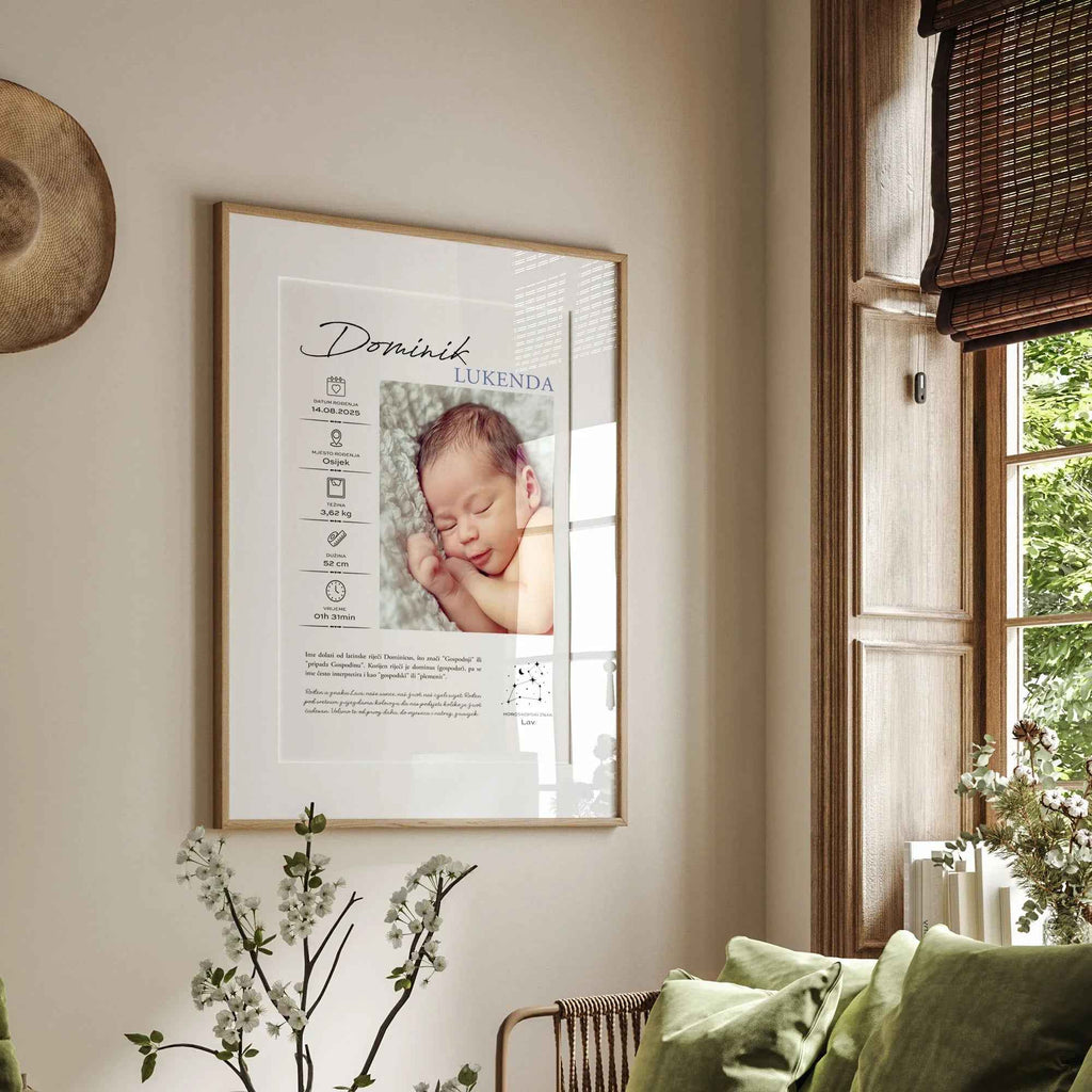 Djecji personalizirani portret rodenja DI ADORE