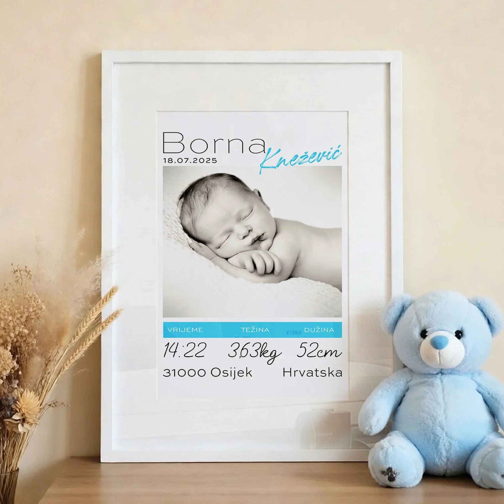 Djecji personalizirani portret rodenja DI ADORE