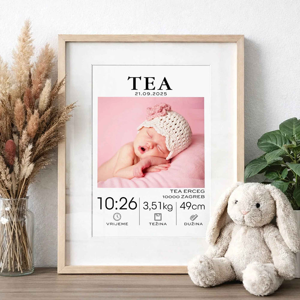 Dječji personalizirani portret rođenja DI ADORE