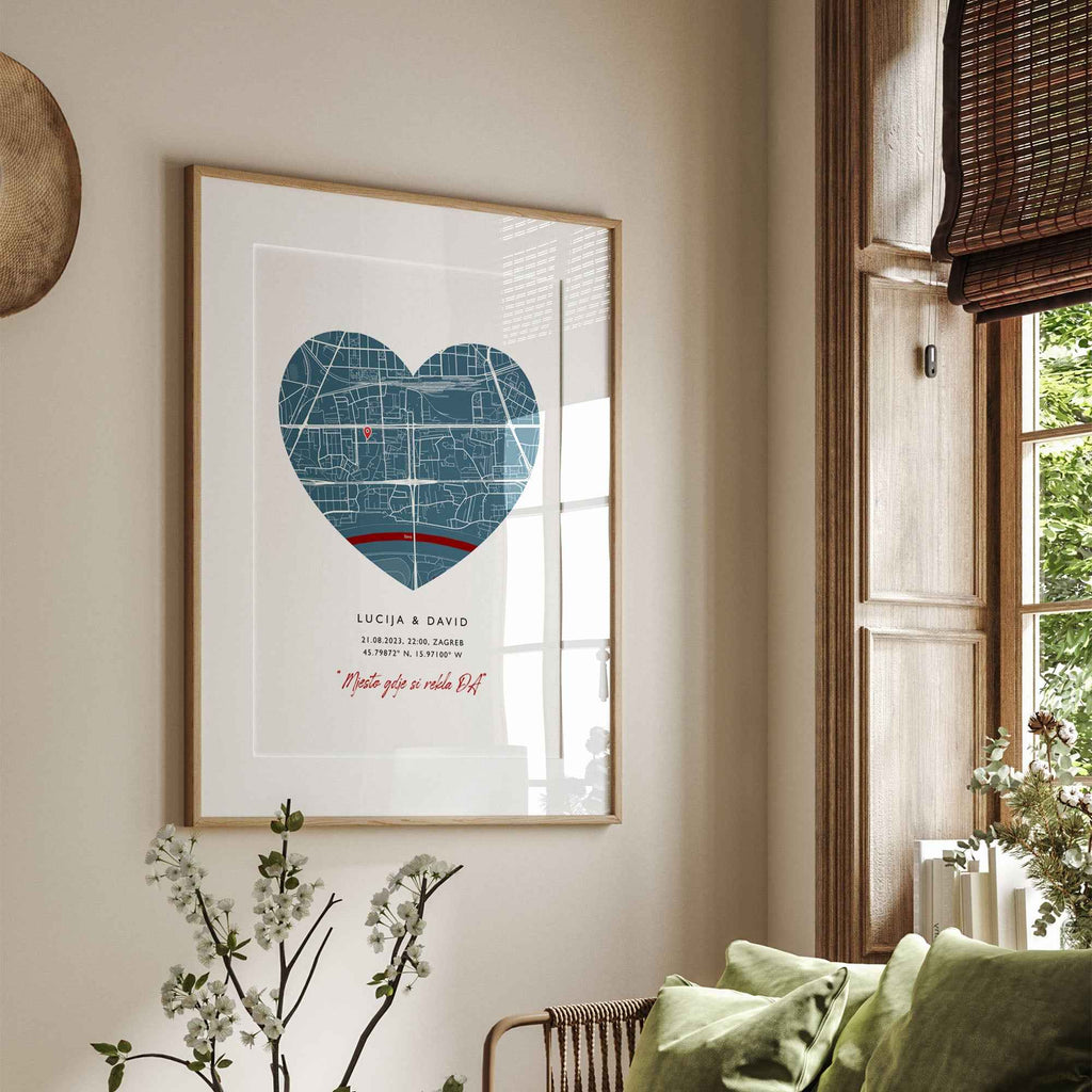 Karta gradova personalizirani print DI ADORE