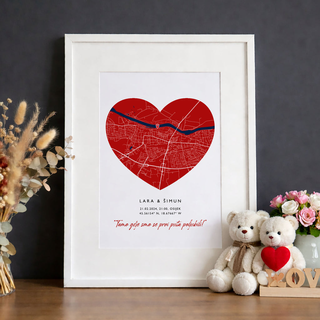 Karta gradova personalizirani print DI ADORE