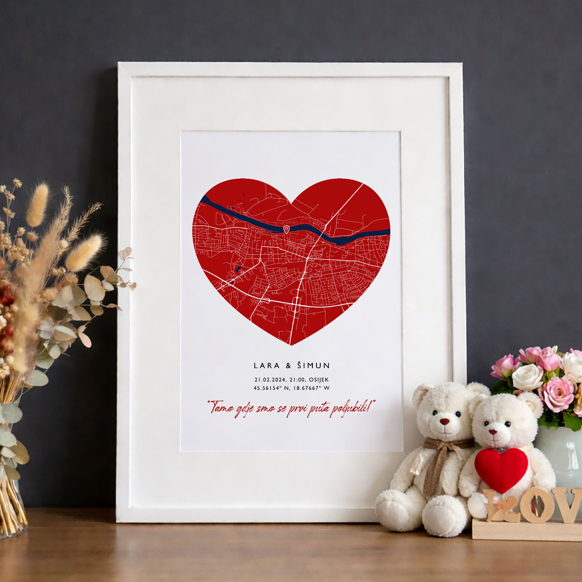 Karta gradova personalizirani print DI ADORE