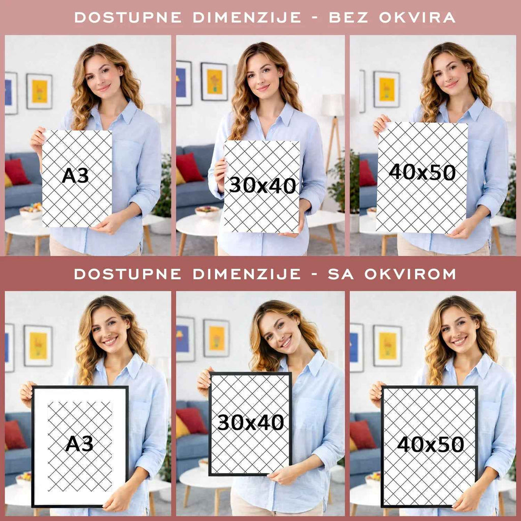 Karta gradova - personalizirani print V4 - DI ADORE