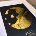 Karta gradova personalizirani metalik print DI ADORE
