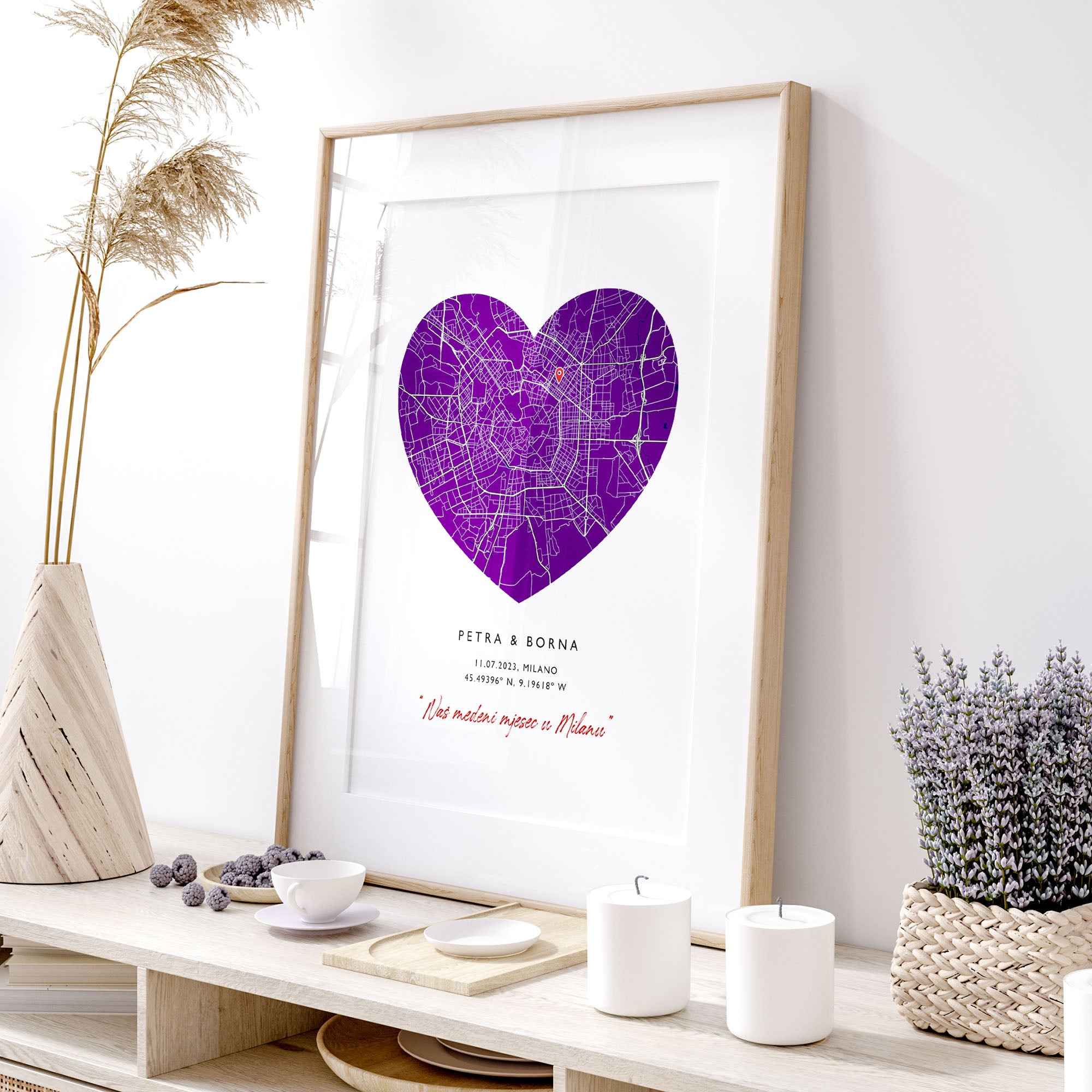 Karta gradova personalizirani print DI ADORE