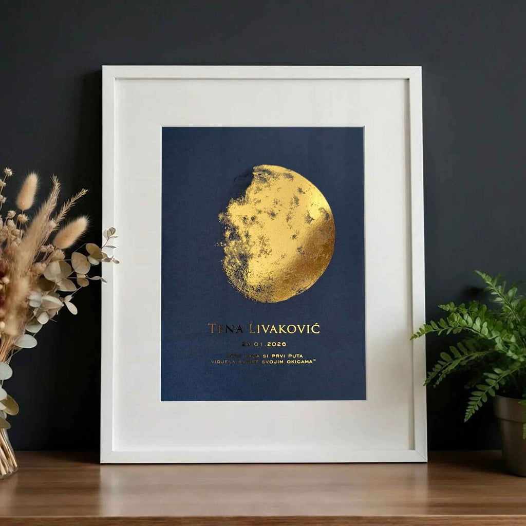 Mjeseceva mjena personalizirani metalik print DI ADORE