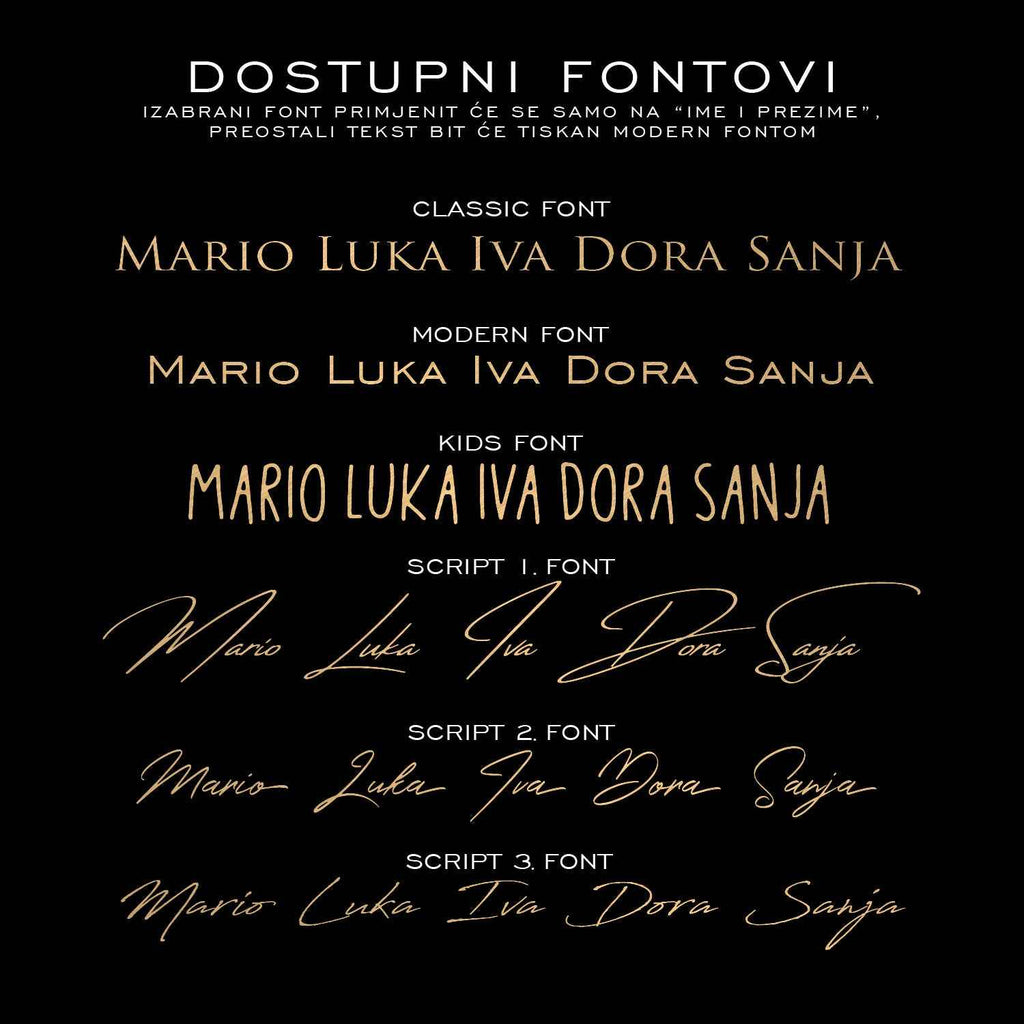 Mjesečeva mjena - personalizirani metalik print V1 - DI ADORE