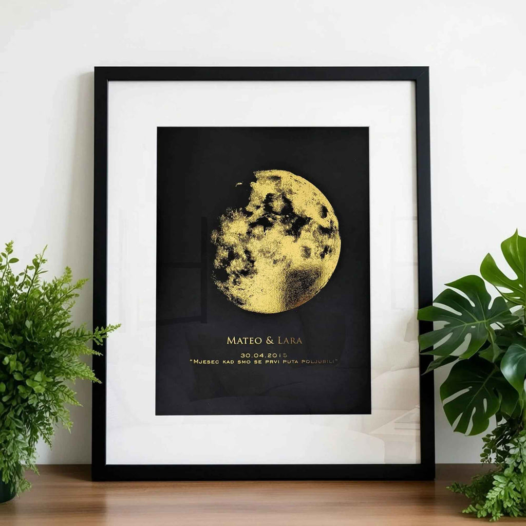 Mjesečeva mjena personalizirani metalik print DI ADORE