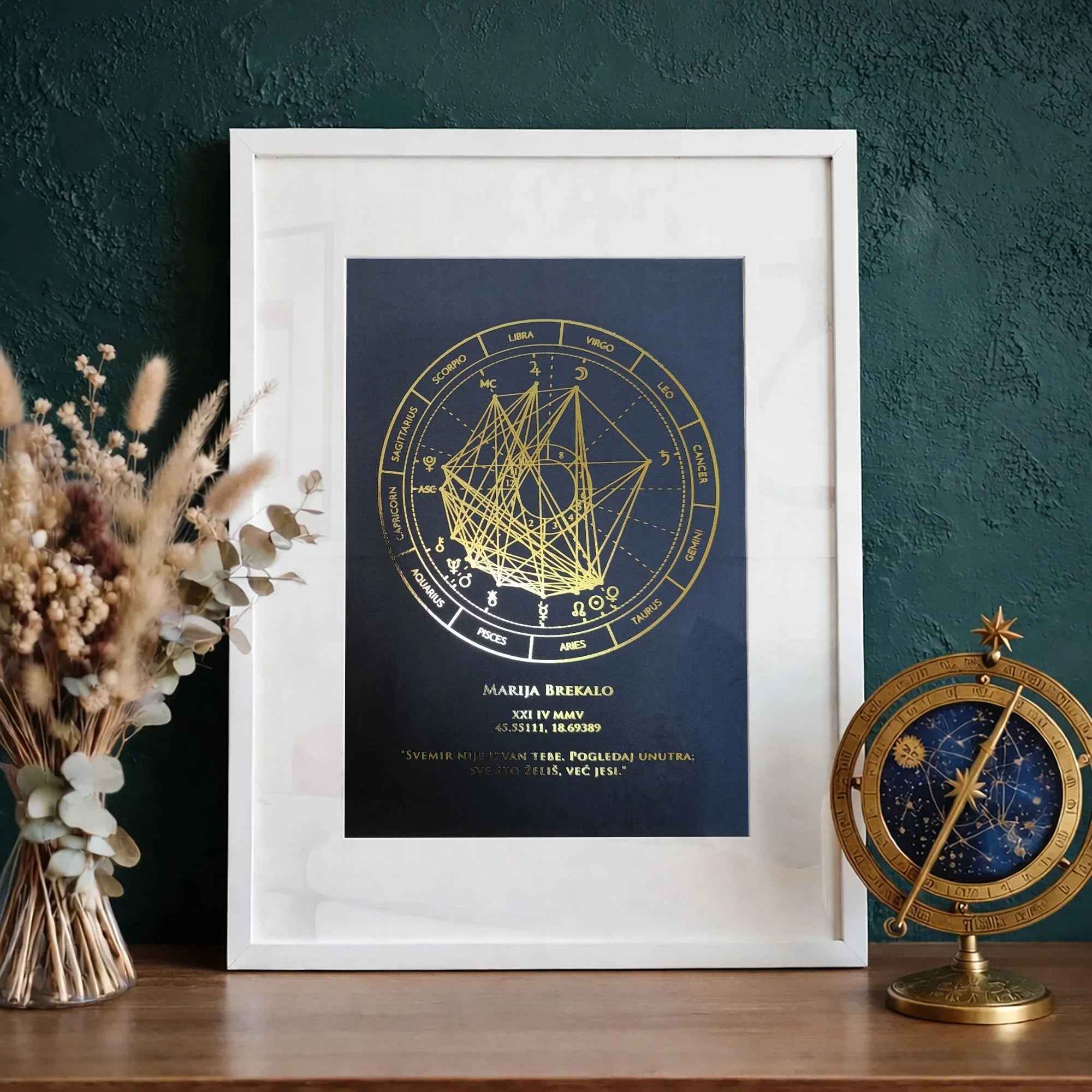 Natalna karta metalik print DI ADORE