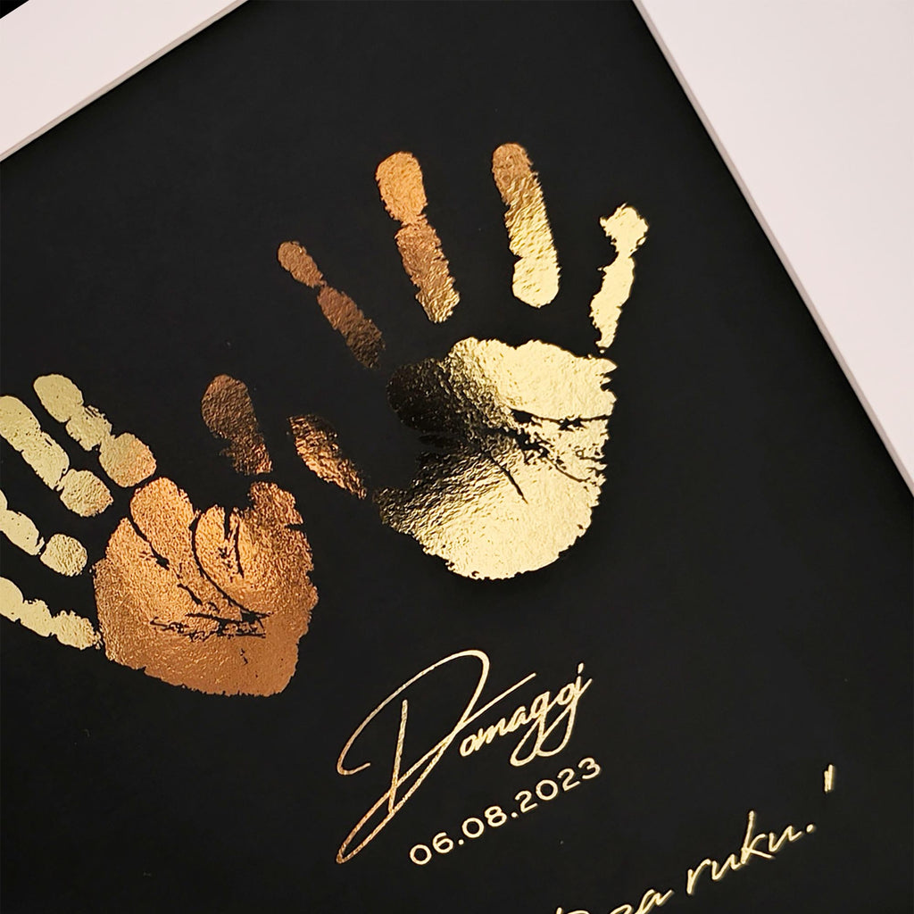 Dječji skupni otisci V1 - personalizirani metalik print