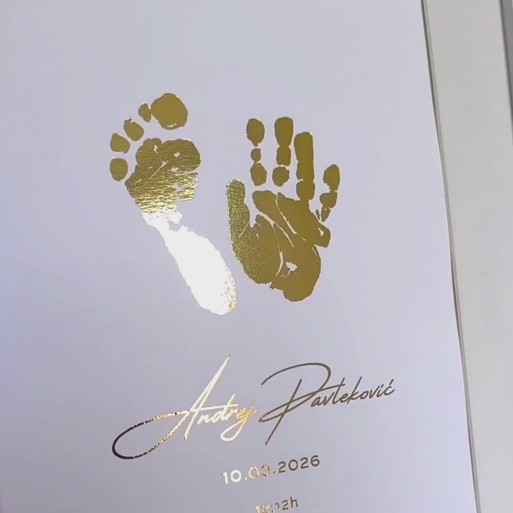 Dječji otisci - personalizirani metalik print