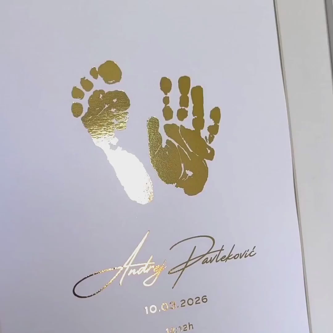Dječji otisci - personalizirani metalik print