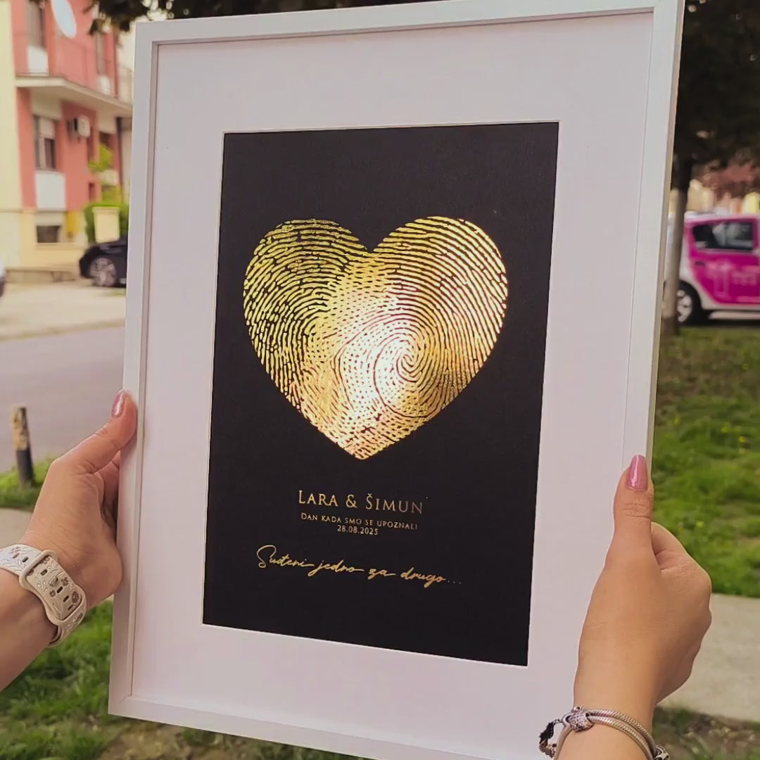 Obiteljski otisci - personalizirani metalik print V2