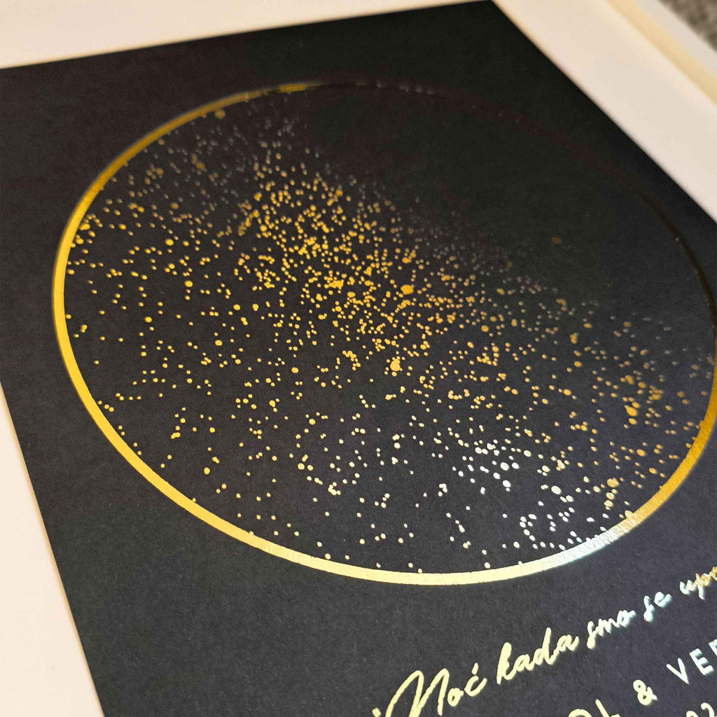Zvjezdana karta personalizirani metalik print DI ADORE