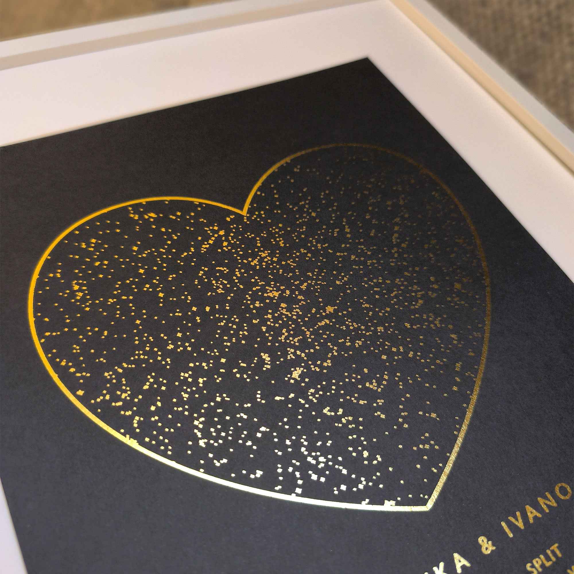 Zvjezdana karta personalizirani metalik print DI ADORE