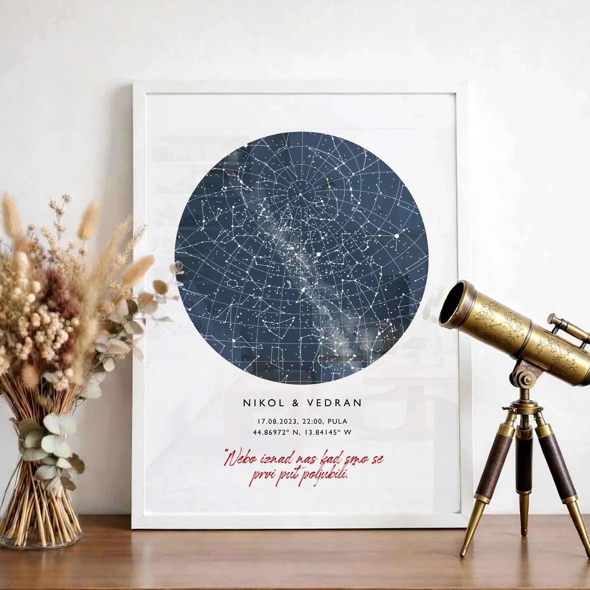 Zvjezdana karta personalizirani print DI ADORE